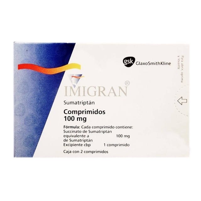 Imigran Kit Imigran comprimidos 2 pzas de 100 mg c/u | Walmart en línea