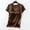 Brown, variant on YHAJDS Basic Tops for Innerwear or Summer T Shirts Womens Tops Short Sleeve Round Neck Built In Bra Pullover Tee