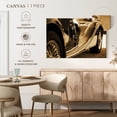 thumbnail image 4 of Elephant Stock Sepia Vintage Car Wall Art - Horizontal Canvas Wall Art - Living Room Wall Decor - Transportation Canvas - Brown And Black Decor - 51" x 34", 4 of 7