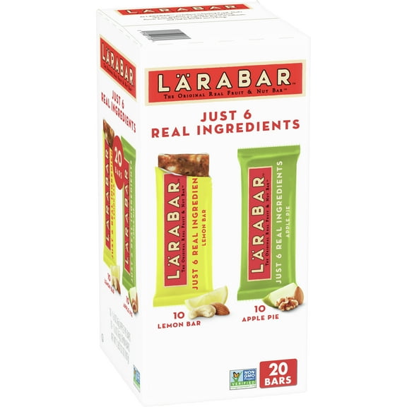 Larabar Variety Pack, Apple Pie & Lemon, Gluten Free, Vegan, 30 ct, 23.4 oz