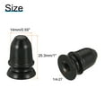 thumbnail image 2 of Uxcell 1" Tall Iron Lamp Finials Cap Knob, 2Pcs Lamp Screw Round Head Holder Tapped 1/4 27 for Lamp Shade, Black, 2 of 5