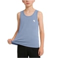 thumbnail image 1 of Yanlir Débardeur Sans Manches à Col Rond Uni pour Enfants, Haut Décontracté d'Extérieur Confortable pour Garçons 2 -15 Ans, Tenue d'Été Active, Vêtements d'Été, 1 of 6