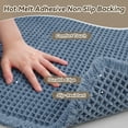 thumbnail image 3 of SIXHOME Bathroom Rugs Waffle Bath Rug Super Soft Absorbent Non Slip Bath Mat Beside Tub Rubber Backed Machine Washable Bathroom Rugs with Tassels Boho Bathroom Decor 24" x 48" Blue, 3 of 5