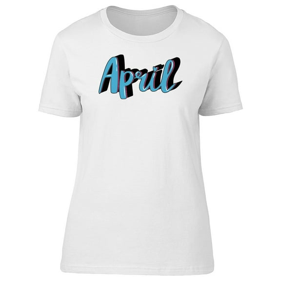 Blue Lettering Month April Tee Men's -Image by Shutterstock