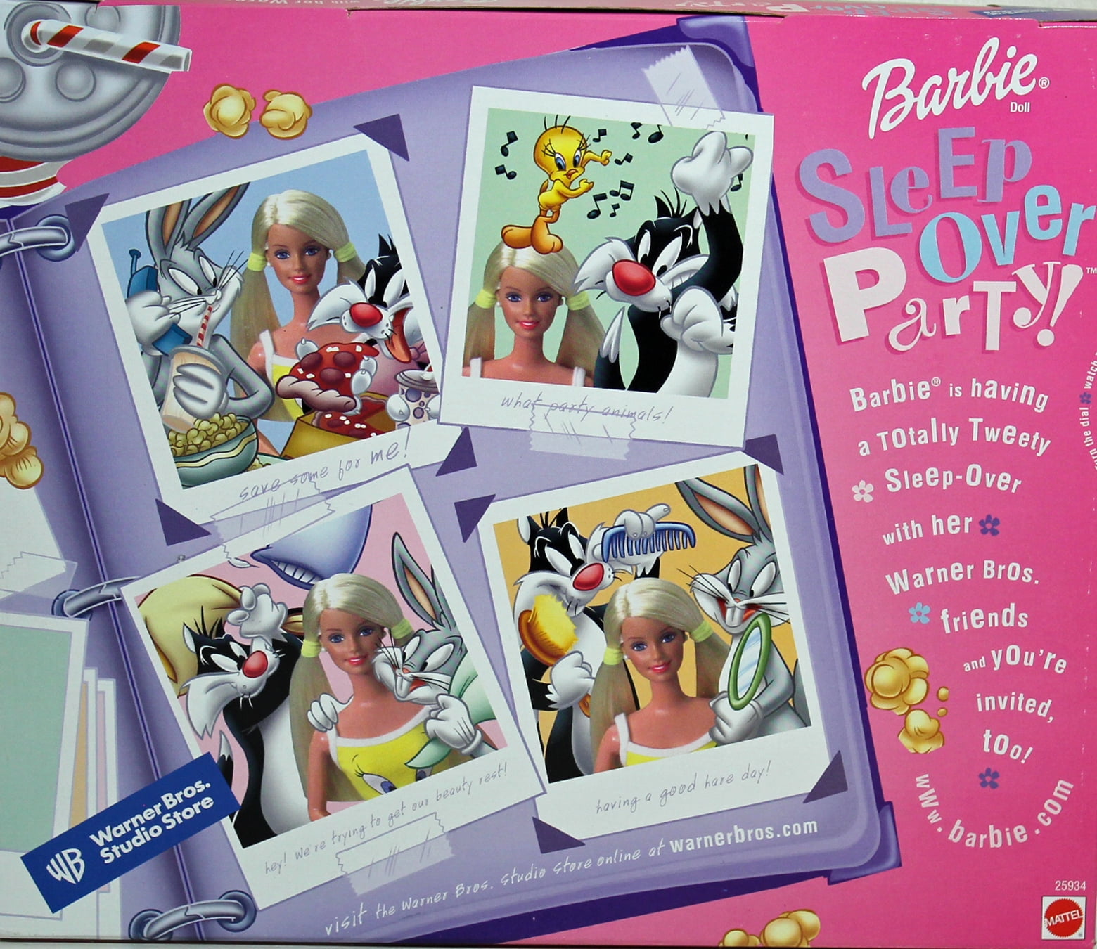 Barbie Tweety Sleep Over Party Warner Bros. Studio Store Doll Mattel 25934