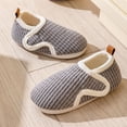 thumbnail image 5 of MEZZALL Fashion Cute Spring Boys Girls Slippers Flat Bottom Lightweight Soft Comfort Warm Solid Color Cartoon Animal Shape Breathable Toddler Footwear, Grey, 5.5-6.5 Years, 5 of 6