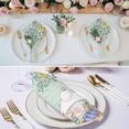 thumbnail image 3 of Cute Easter Bunny Cloth Napkins, Eucalyptus Leaves Colorful Eggs Teal Wooden Washable and Reusable Dinner Napkins Set of 6, Table Napkin for Kitchen Party Birthday Wedding Hotel Housewarming 20"x20", 3 of 9