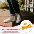 thumbnail image 6 of Uxcell No Tie Shoelaces Tieless Elastic Shoe Laces Replacement, with 4 Metal Locks Buckles Fit for Sneakers Canvas Shoes Yellow, 6 of 7