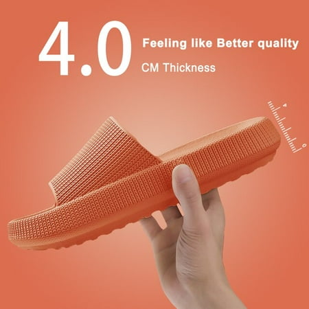 

QWZNDZGR Women Thick Platform Cloud Slippers Summer Beach EVA Soft Sole Slides Sandals Leisure Men Ladies Indoor Bathroom Anti-Slip Shoes