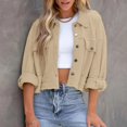 thumbnail image 2 of Women Blouses Pattern Fashion Ladies Sweatshirt Petite Women Yoga Jacket Ladies Sweat Shirt Running Cold Weather Plain Long Tunic Length Sweatshirt Car Womens Striped Sweater Beige L, 2 of 5