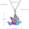 thumbnail image 2 of Peace Dove Urn Keepsake Memorial Ash Holder Cremation Urn Pendant Necklace Cremation Jewelry for Ashes Stainless Steel Urn Memorial Ash Jewelry, 2 of 7