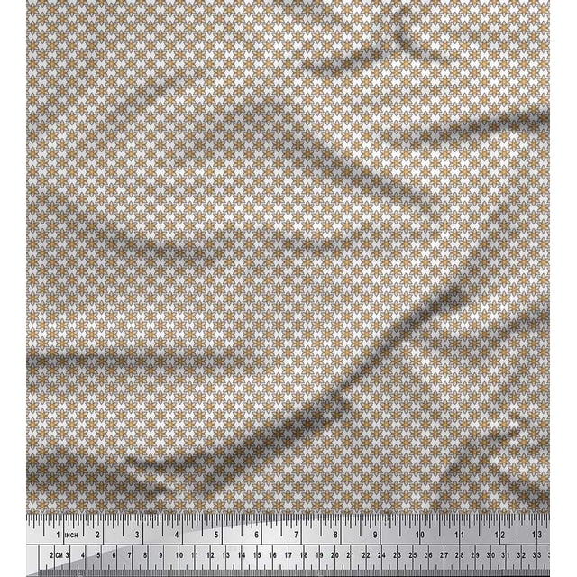 Soimoi Modal Satin Fabric Floral Small Print Fabric by Yard 42 Inch Wide