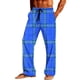 thumbnail image 1 of Ceisia Mens Plaid Pajamas Pants Elastic Waist With Pockets Sleep Soft Lounge Sleep Bottoms Blue XXXL Gift, 1 of 9