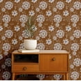 thumbnail image 2 of S4sassy Self-Stick Decorative Boho Wallpaper, Floral Print Walls Paper, Vinyl Waterproof Contact Paper, Brown, 25"x120"inch Removable Renter Friendly Wall Covering For Bedroom, Dining room, 2 of 9
