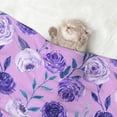thumbnail image 2 of Yiaed Violet Print Dog Blankets-Cat Blanket Washable for Couch Protection,Puppy Blanket, Soft Plush Reversible Throw Furniture Protector-Large, 2 of 8