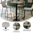thumbnail image 3 of Flash Furniture 24'' x 30'' Gray Rectangular Laminate Table Top with Black 18" Round Bar Height Table Base with Footring, 3 of 8