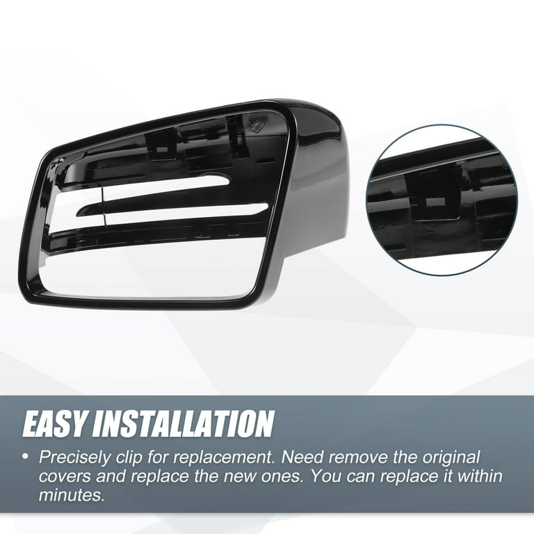 Car Rear View Right Side Mirror Cover Cap Replacement Gloss Black for Mercedes Benz A Class W176 B Class | Replacement Rearview Side Mirror Covers Cap Compatible For Mercede | リアアンダーミラー | CHENQIN(小さな店)