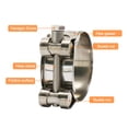thumbnail image 5 of BFY 1pc Exhaust Pipe Muffler Clamp Stainless Steel For vehicles With 40-43mm Exhaust Pipe, 5 of 5