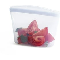 Stasher Premium Silicone Reusable Food Storage Container, Holds 2 Cups, Pinch Loc Seal, BPA Free, Dishwasher Safe/Leak Free, 1 Bowl