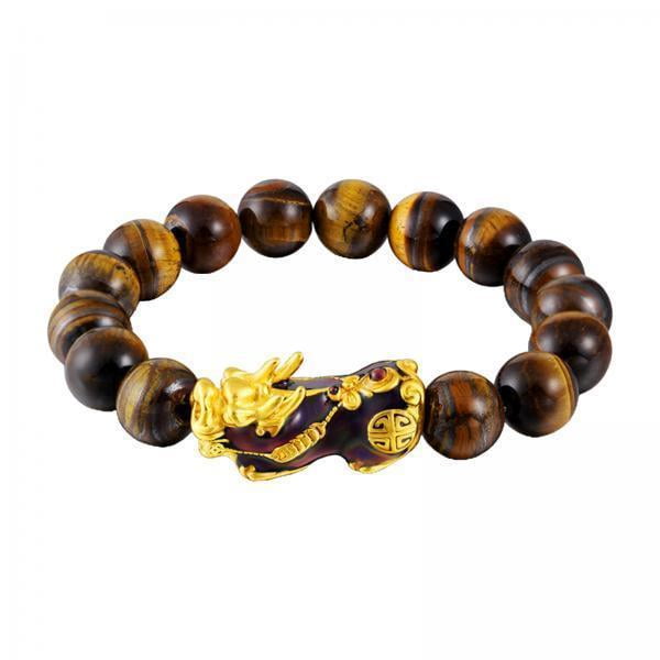 Pulsera de riqueza Salvador Feng Shui Obsidiana Mantra para Mujeres Hombres