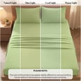 thumbnail image 4 of Lux Decor&nbsp;Twin&nbsp;Bed Sheets - 4 Piece Ultra-Soft Microfiber&nbsp;Sheets Set, Deep Pocket Fitted Sheet, Flat Sheet & 2 Pillowcases, Breathable Hotel Luxury, OEKO-TEX Certified, Green, 4 of 10