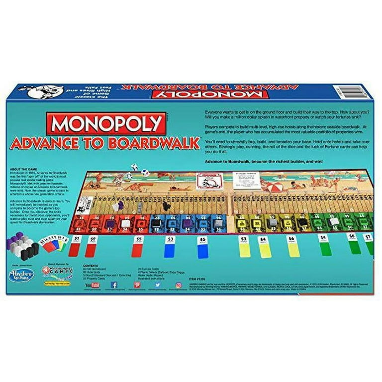 Winning Moves Monopoly Advance to Boardwalk-the Classic Game