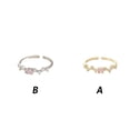 thumbnail image 3 of Qarigey Anillo de apertura para mujer, anillos de decoración de circón geométricos de Metal, anillos de mano para novia, joyería chapada para mujer, Ropa, zapatos y accesorios Miscelánea Oro Qarigey AP014766-01, 3 of 6