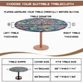 thumbnail image 2 of Fitted Round Tablecloth, Elastic Edge Design,Suitable for Round Tables Ranging from 44"-60",Round Outdoor Tablecloth,Paisley Style,Easy Clean & Stain Resistant, 2 of 4