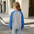 thumbnail image 4 of Raglan Sweatshirts for Girls Color Block Long Sleeve Crewneck Pullover Fall Tops, 4 of 6