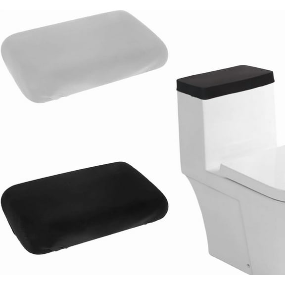2 Colors Polyester Toilet Lid Dust Cover Toilet Tank Cover Furniture Covers Mixed Color 330x275x4mm 2pcs/set