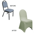 thumbnail image 6 of YCC Linens - Stretch Spandex Banquet Chair Covers (Sage), 6 of 7