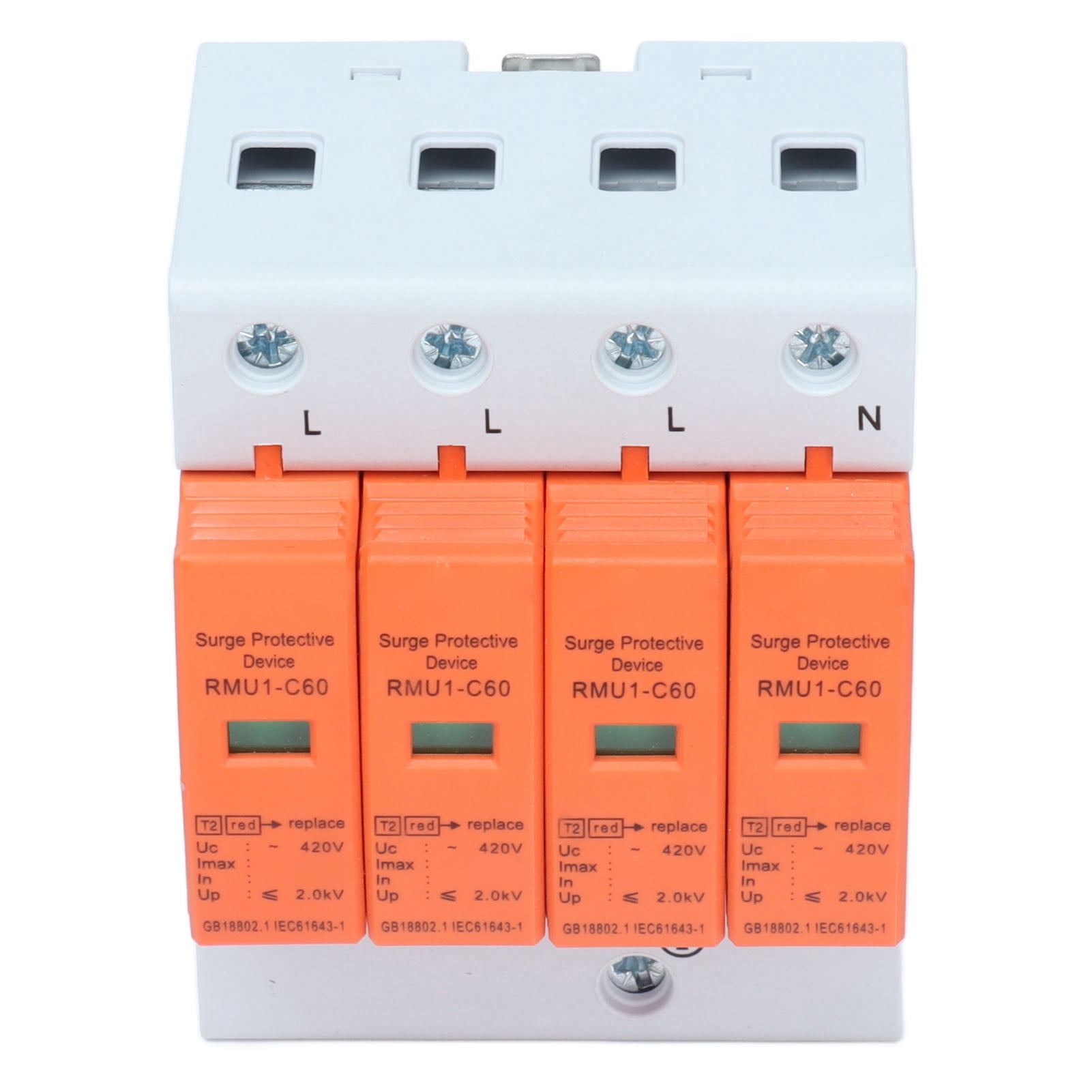 Surge Arrester Device,4P Surge Protective Device DIN Rail Surge Protector P Surge Protector Expertly Crafted