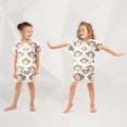 thumbnail image 5 of Monkey Face Banana Pattern Summer Pajama Set Soft Cotton Short Sleeve Sleepwear 2PCS Pajama Sets Breathable Lounge Set Size 14Y, 5 of 7