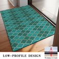 thumbnail image 3 of Teal Gold Checkerboard Checkered Pattern Door Rugs,Washable Non Slip Door Mats Indoor,Decorative Door Mats,Entry Mat Indoor for Entrance,Bedroom,Kitchen,Bathroom,20"x32", 3 of 6