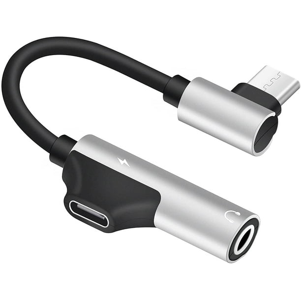 VSHOP ® 2 en 1 Adaptateur Lightning USB Câble Chargeur blanc 3.5mm Jack  Audio IPHONE 7 Port Lightning vers Jack 3,5 mm femelle