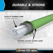 SmartStraps Adjustable Bungee Cord, Assorted Colors, 10 Pack – Includes Two 12”, Two 24”, One 36”, One 48”, and Four Mini Bungee Cords – Ideal for Securing Luggage, Gas Cans, and Coolers to Vehicles