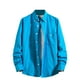 thumbnail image 1 of Blusa y camisa de manga larga con cuello vuelto, informal, de uso diario, para hombre, de manga larga, color liso, holgada, con bolsillos, de licra., 1 of 3
