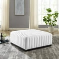 thumbnail image 5 of Modular Ottoman Accent Chair, White Black, Fabric, French Living Lounge Cafe Lobby Hospitality Restaurant, Modern Contemporary HB33766, 5 of 5