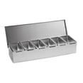 thumbnail image 4 of Organizador de condimentos de acero inoxidable, contenedores de almacenamiento para barra de condimentos para cocina, restaurantes, hogares y fiestas. 6 cuadrículas, 4 of 9