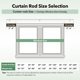 thumbnail image 4 of Juego de barras de cortina IFELS, resistentes, de 1 a 3 cm, ajustables, blancas, 66 a 120 cm, 4 of 7