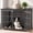 Black, variant on TIME RAY 42" Dog Crate Furniture, Heavy-Duty Metal Dog House, Decorative Pet House that Doubles as an Indoor Side Table, Antique Black