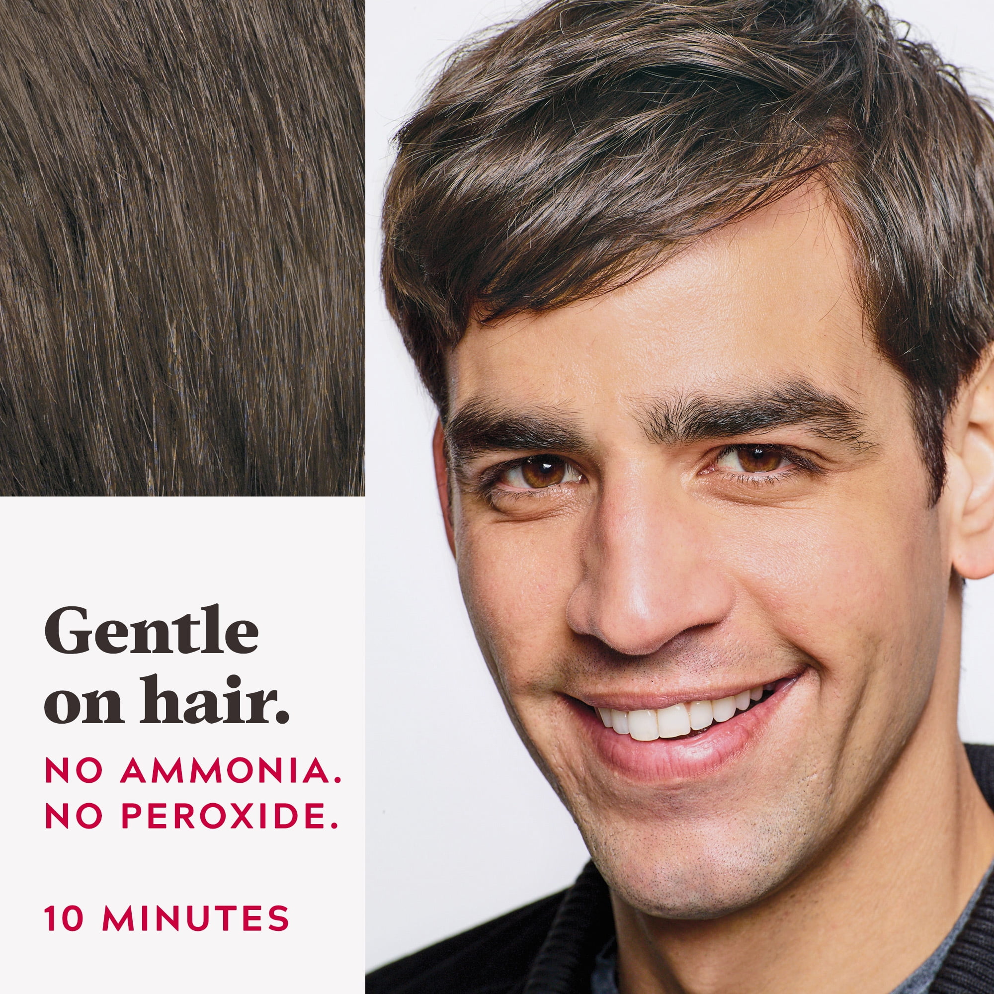 (3 pack) Just For Men Easy Comb-In Color Mens Hair Dye, Easy No Mix Application with Comb Applicator - Medium-Dark Brown, A-40, Pack of 1