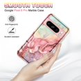 thumbnail image 3 of CASEFIV for Google Pixel 8 Pro Case (2023), Marble Pattern 3 in 1 Heavy Duty Shockproof Full Body Rugged Hard PC+Soft Silicone Drop Protective Women Girl Cover,Rose Gold, 3 of 8