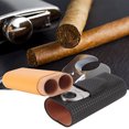 thumbnail image 3 of Estuche para puros, humidor de puros de madera de cedro y cuero negro El humidor eleva tu experiencia, 3 of 12