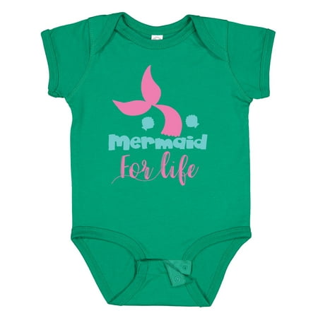 

Inktastic Mermaid For Life Mermaid Tail - Blue Pink Girls Baby Bodysuit