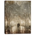 thumbnail image 2 of Designart 'Couple Walking in Night Lights ' Landscape Photography Canvas Print, 2 of 3