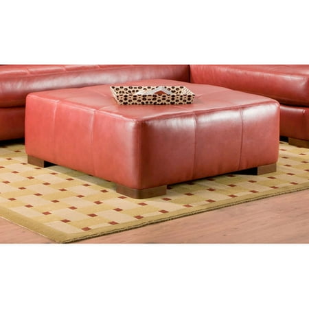 Albany Como Leather Cocktail Ottoman, Bo