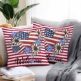 thumbnail image 2 of Waterproof Throw Pillow Covers Set of 2, 20x20 Inch Red Stripe 4th of July Decorative Pillowcases Outdoor Pillow Slip Cushion Covers Set for Couch Tent Independence Day Love Heart Botanical, 2 of 7