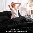 thumbnail image 4 of Queen Comforter Set, Dark Grey 7 Pieces Bed in a Bag All Season Bedding, with Stitch Quilted Comforter Flat Sheet Fitted Sheet Pillowcases, 4 of 9
