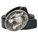 thumbnail image 1 of Cinturón de cuero personalizado con hebilla lisa y cuchillo para defensa personal de comercio exterior. Hebilla punk de moda., 1 of 3